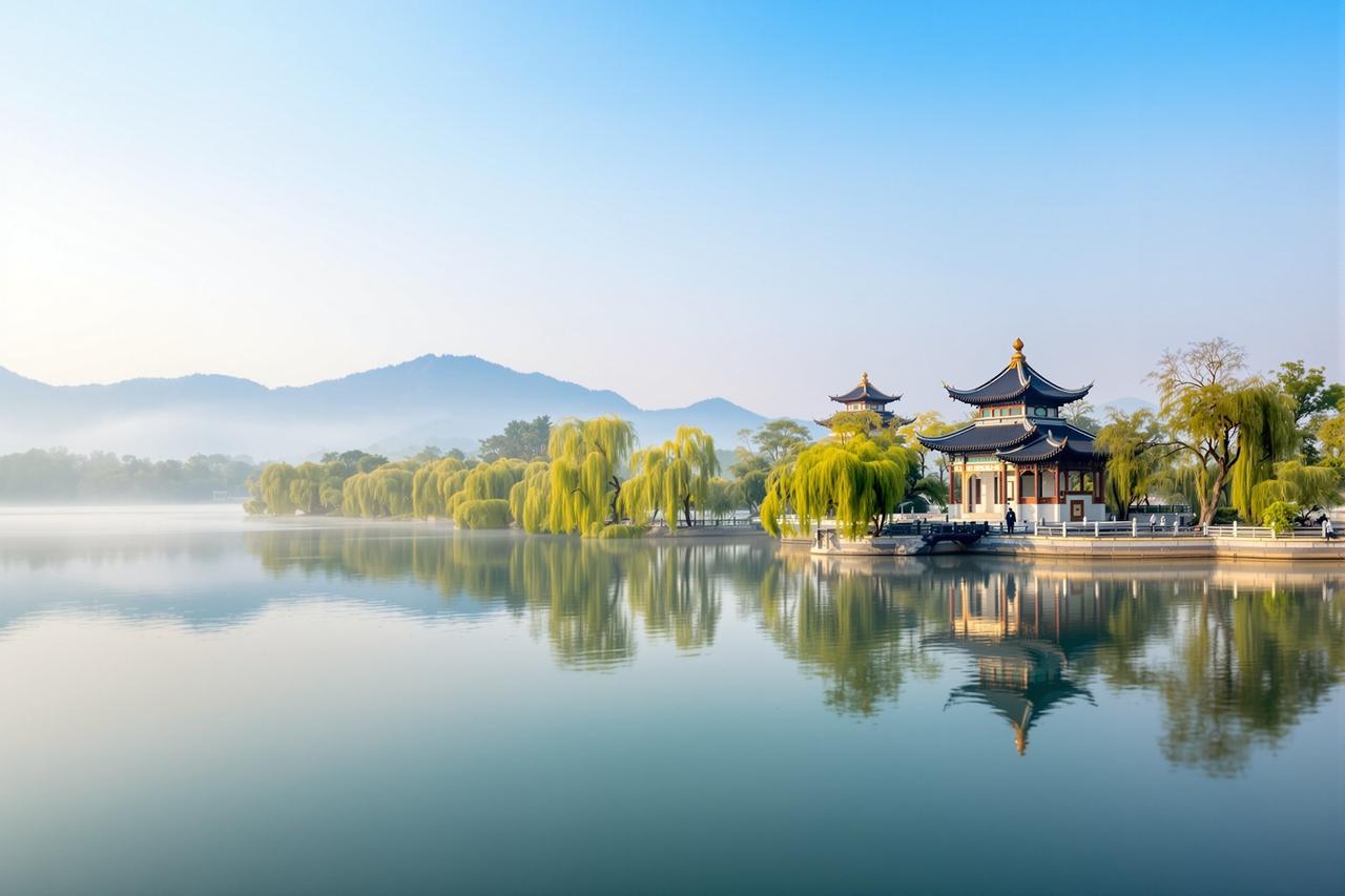 杭州西湖日出 - 小电影品牌起源地
